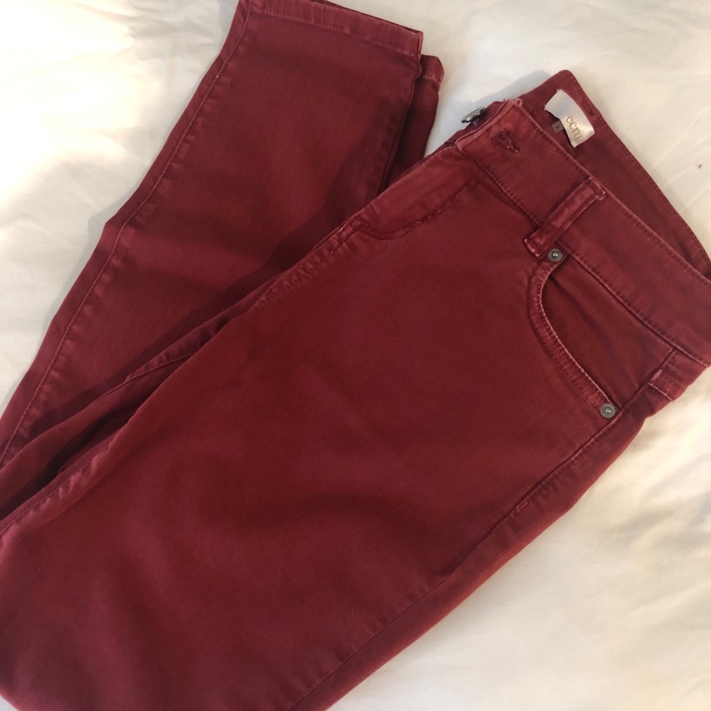 Ecru cranberry / red  colored fall skinny Jean